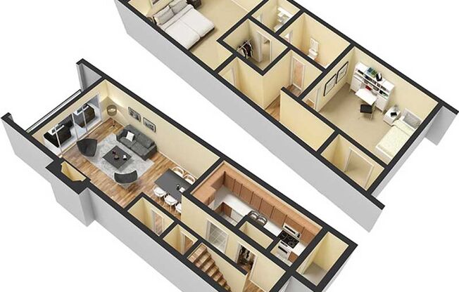 2 beds, 1.5 baths, 1,140 sqft, $1,150, Unit 701