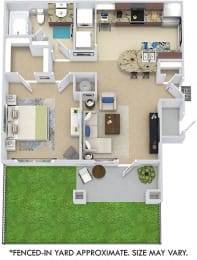 1 bed, 1 bath, 695 sqft, $1,064