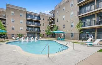 Swimming pool at The Vue apartments in Indy