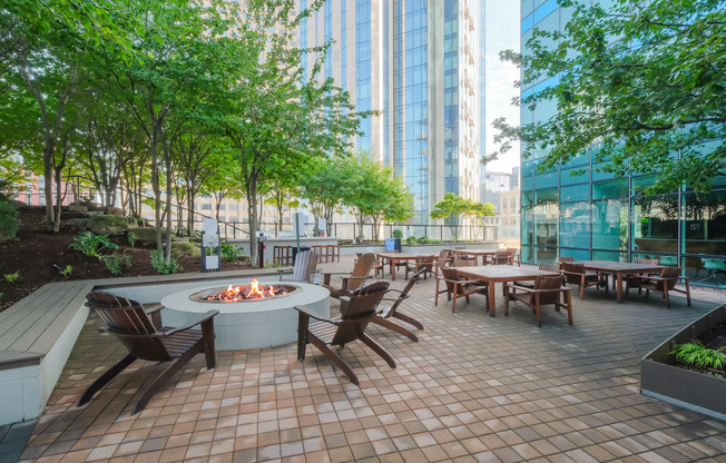 Outdoor Lounge with Fire Pit