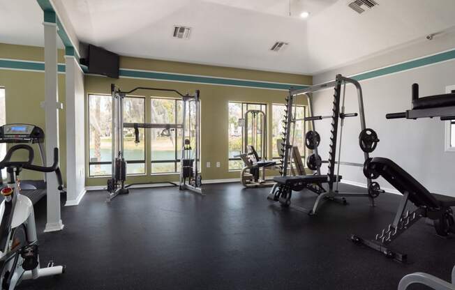 the gym at the enclave at woodbridge apartments in sugar land tx