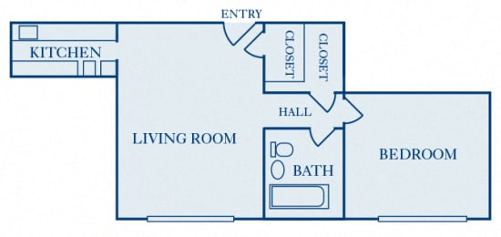 1 bed, 1 bath, 504 sqft, $662