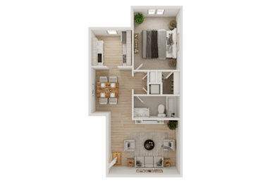 1 bed, 1 bath, 730 sqft, $871