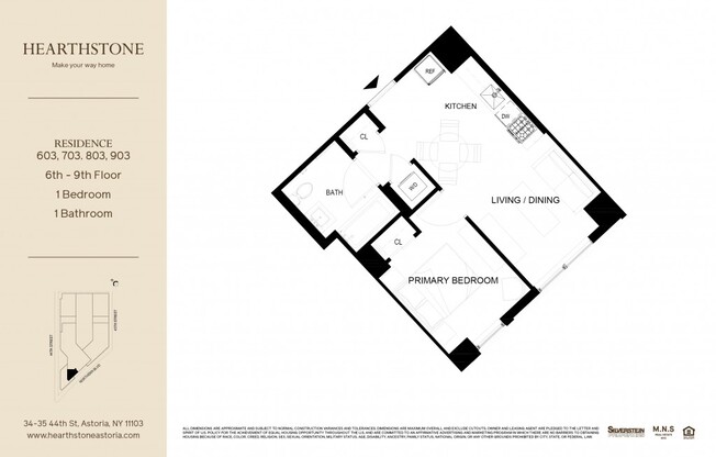 1 bed, 1 bath, $3,164, Unit 703