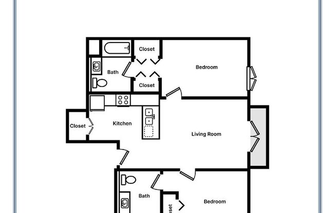 2 beds, 2 baths, 984 sqft, $4,950, Unit 314