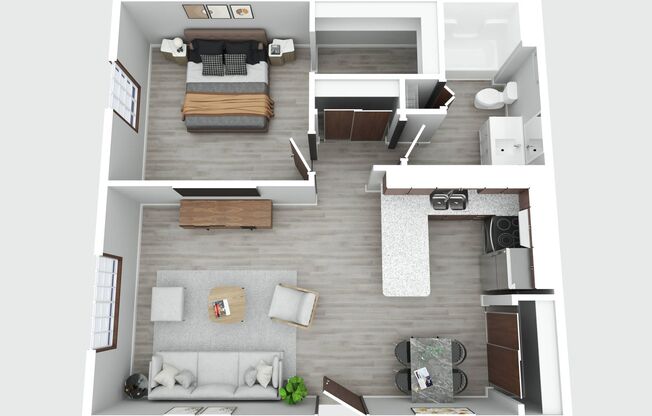 1 bed, 1 bath, 675 sqft, $999, Unit A103