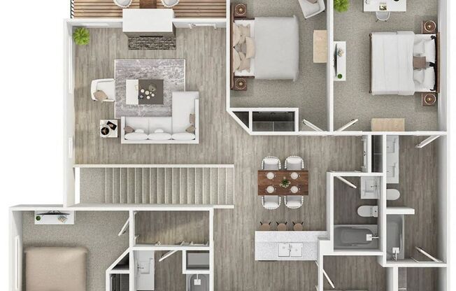 3 beds, 3 baths, 1,375 sqft, $2,562, Unit 120-F