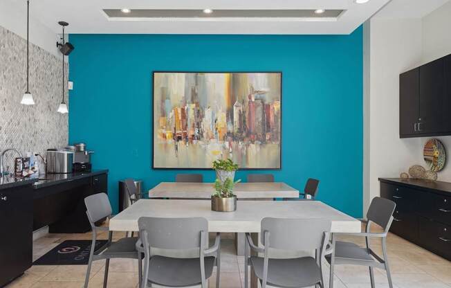 resident clubhouse at Ontario Town Square Apartments and Townhomes