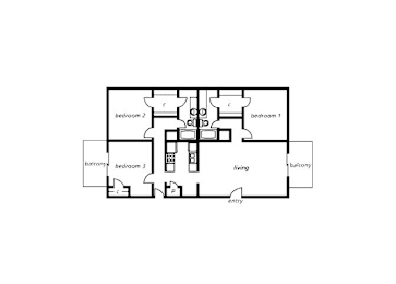 3 beds, 2 baths, 1,240 sqft, $1,399