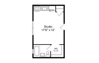 Studio, 1 bath, 275 sqft, $1,100, Unit 103