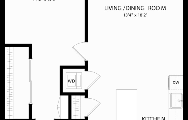 1 bed, 1 bath, 867 sqft, $3,510, Unit 621