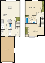 2 beds, 1 bath, 980 sqft, $1,469