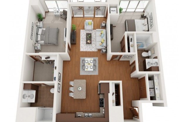 2 beds, 2 baths, 1,174 sqft, $2,995