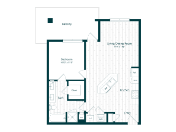 1 bed, 1 bath, 830 sqft, $1,799