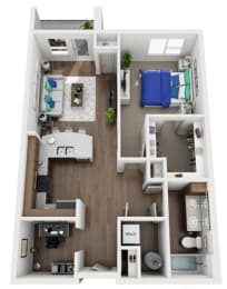 1 bed, 1 bath, 838 sqft, $1,749