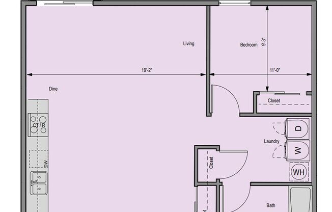 1 bed, 1 bath, 720 sqft, $1,985, Unit 423