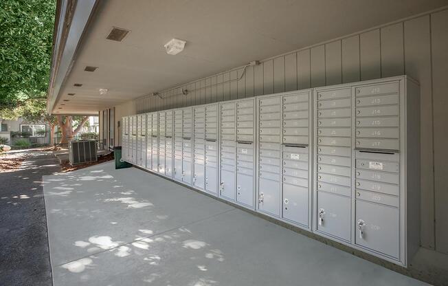 a row of parking lot