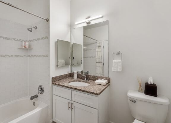 Bathroom at Park Square Apartments, Rahway, NJ