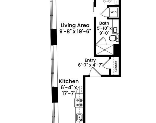 1 bed, 1 bath, 565 sqft, $3,395, Unit 207