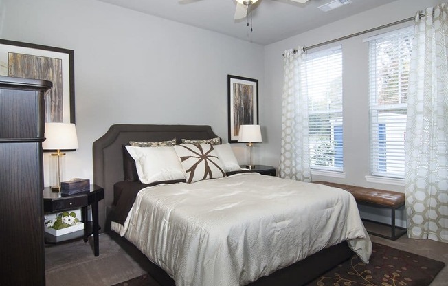 Bedrooms with ceiling fan