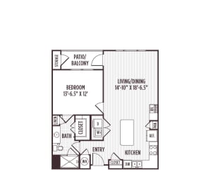 1 bed, 1 bath, 826 sqft, $1,832