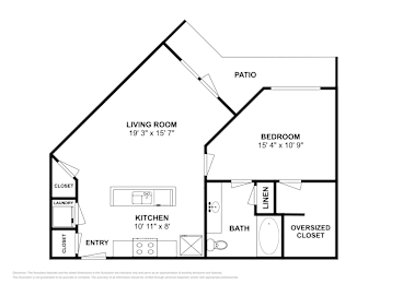 1 bed, 1 bath, 732 sqft, $1,658