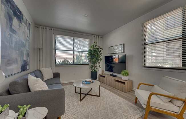 Living Area With TV at Vue Live Oak, Texas, 75204