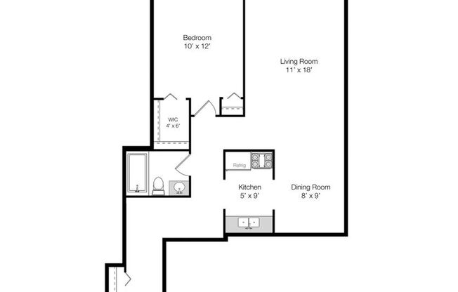 1 bed, 1 bath, 700 sqft, $1,770, Unit 426
