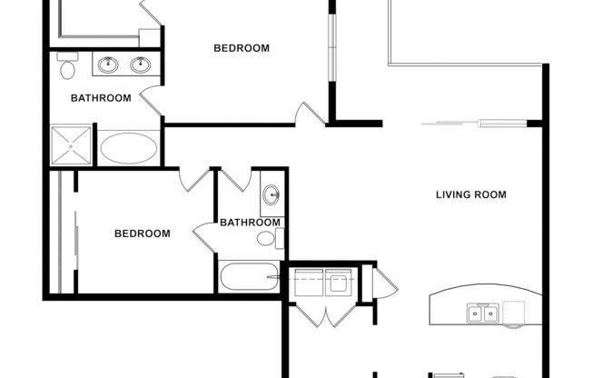 2 beds, 2 baths, 1,148 sqft, $1,695