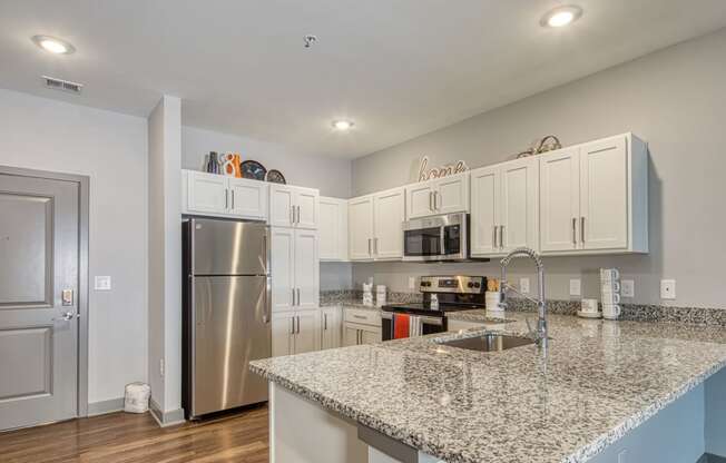 Kitchen at Luxury apartments in Hampton VA