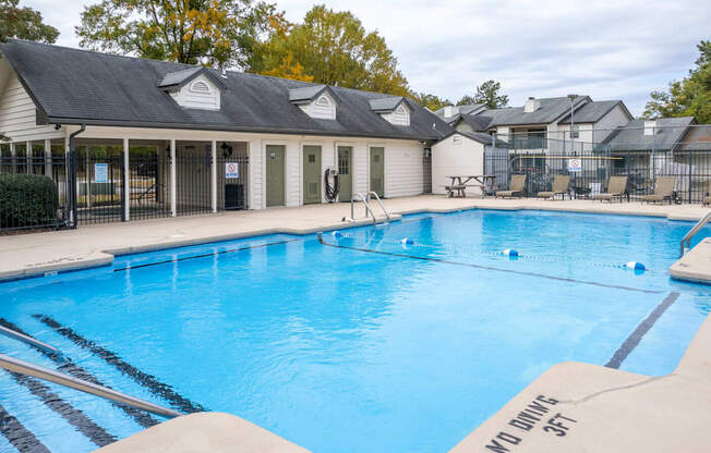 our apartments have a large pool for residents to enjoy at Henley, Fayetteville, NC, 28311