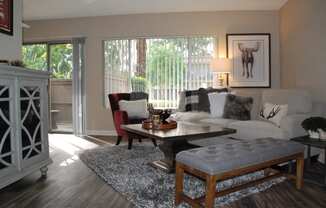 Living Room natural light Monte Vista Apartment Homes in La Verne, California