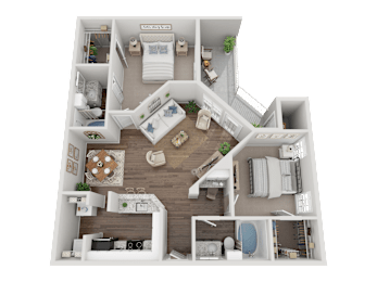 2 beds, 2 baths, 1,135 sqft, $1,723