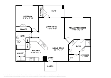 2 beds, 2 baths, 1,120 sqft, $1,840