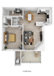 1 bed, 1 bath, 729 sqft, $1,463