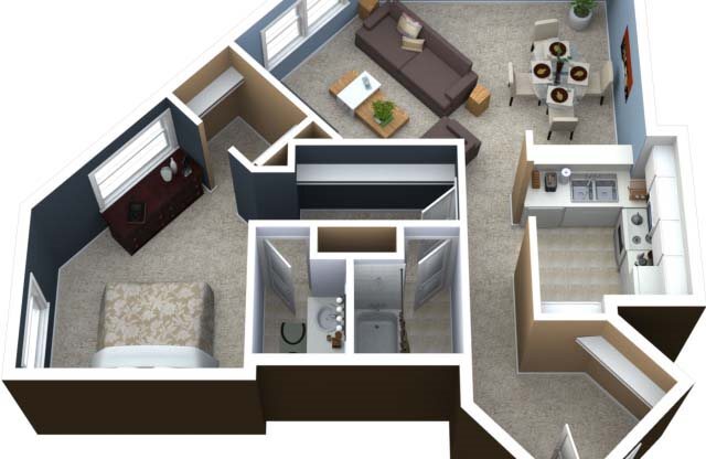 1 bed, 1 bath, 720 sqft, $2,175
