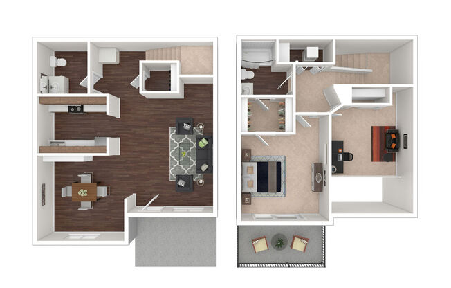 1 bed, 1.5 baths, 1,022 sqft, $1,390