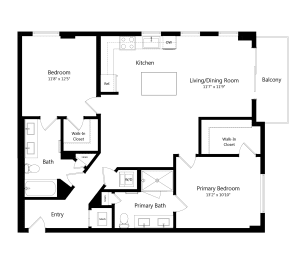 2 beds, 2 baths, 1,140 sqft, $3,545