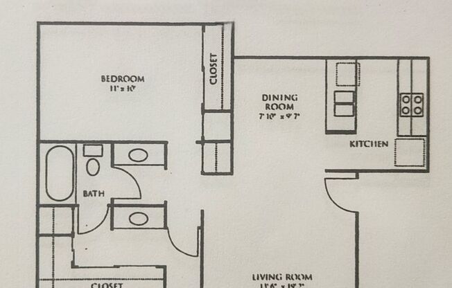 2 beds, 1 bath, 897 sqft, $1,795, Unit 03G