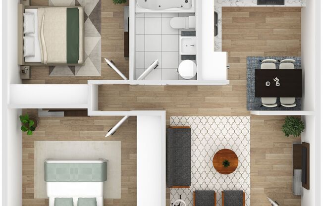 2 beds, 1 bath, $1,295, Unit 221