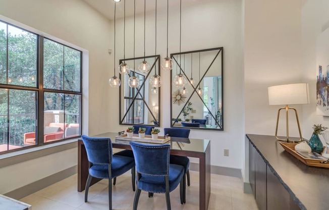 Fancy Dining Room at 3500 Westlake Apartments, Greystar Real Estate, Austin, Texas
