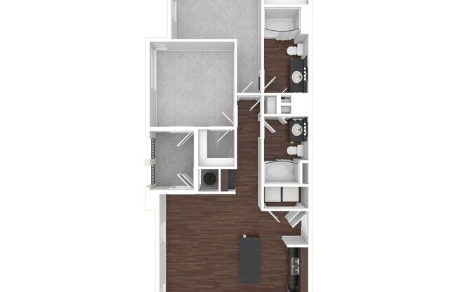 2 beds, 2 baths, 1,074 sqft, $1,900