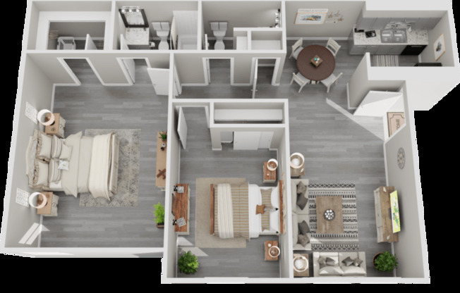 2 beds, 1.5 baths, 900 sqft, $1,107