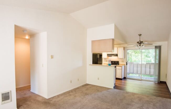 Crown Court Vacant Apartment Living Room