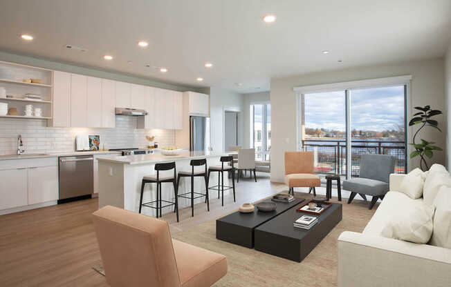 Living Room with Hard Surface Flooring