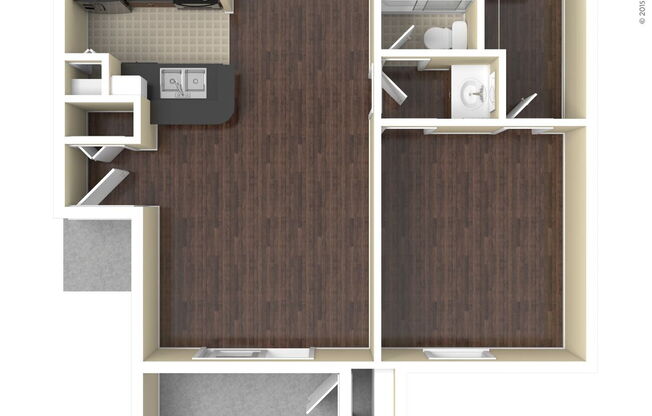 1 bed, 1 bath, 602 sqft, $925