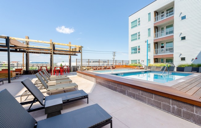 Our amenities package was built for the Denver lifestyle. From our year-round pool and spa deck, to our rooftop lounge to our club-quality fitness studio, to our expansive social areas, our amenities are designed to connect to the city and with each other.