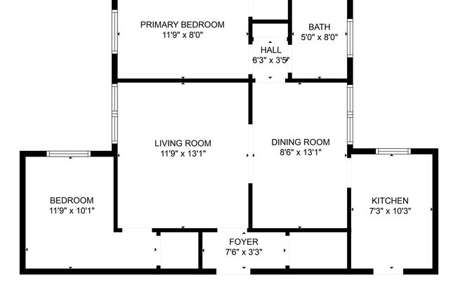 2 beds, 1 bath, 800 sqft, $1,225, Unit C2