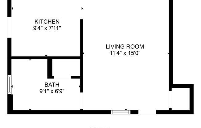 Studio, 1 bath, 320 sqft, $1,595, Unit 07