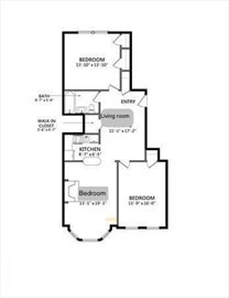 3 beds, 1 bath, 1,017 sqft, $4,800, Unit 301